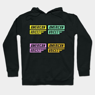 american voices colorful design Hoodie